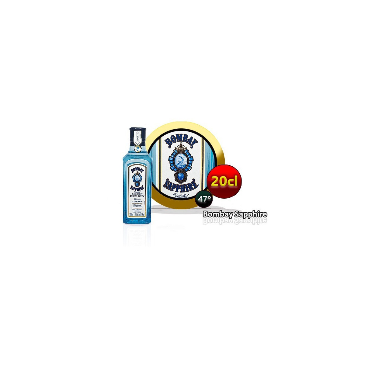 PETACA GIN BOMBAY SAPPHIRE 20CL